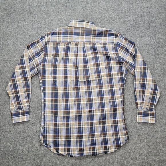Peter Millar Shirt Mens Medium Plaid Button Up Long Sleeve Preppy Casual - Picture 2 of 10